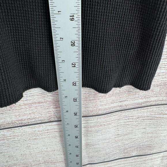 Art of Anthropologie Sharlene Artsy Thermal Shirt Mens Small Black Gray Visions - Picture 7 of 7